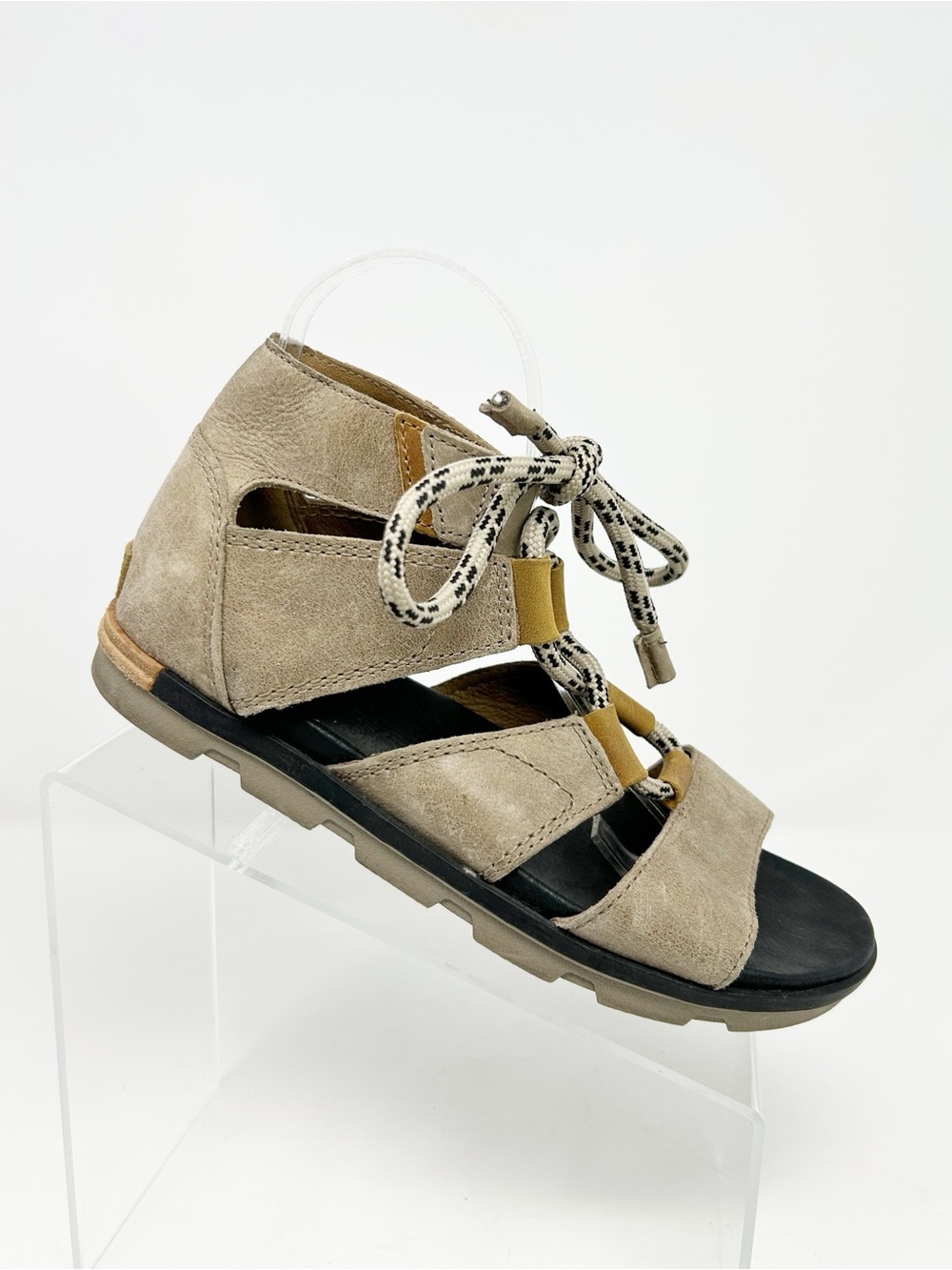 Sorel Torpeda Lace II Gladiator Lace-Up Sandals Womens Beige Comfort Size 7